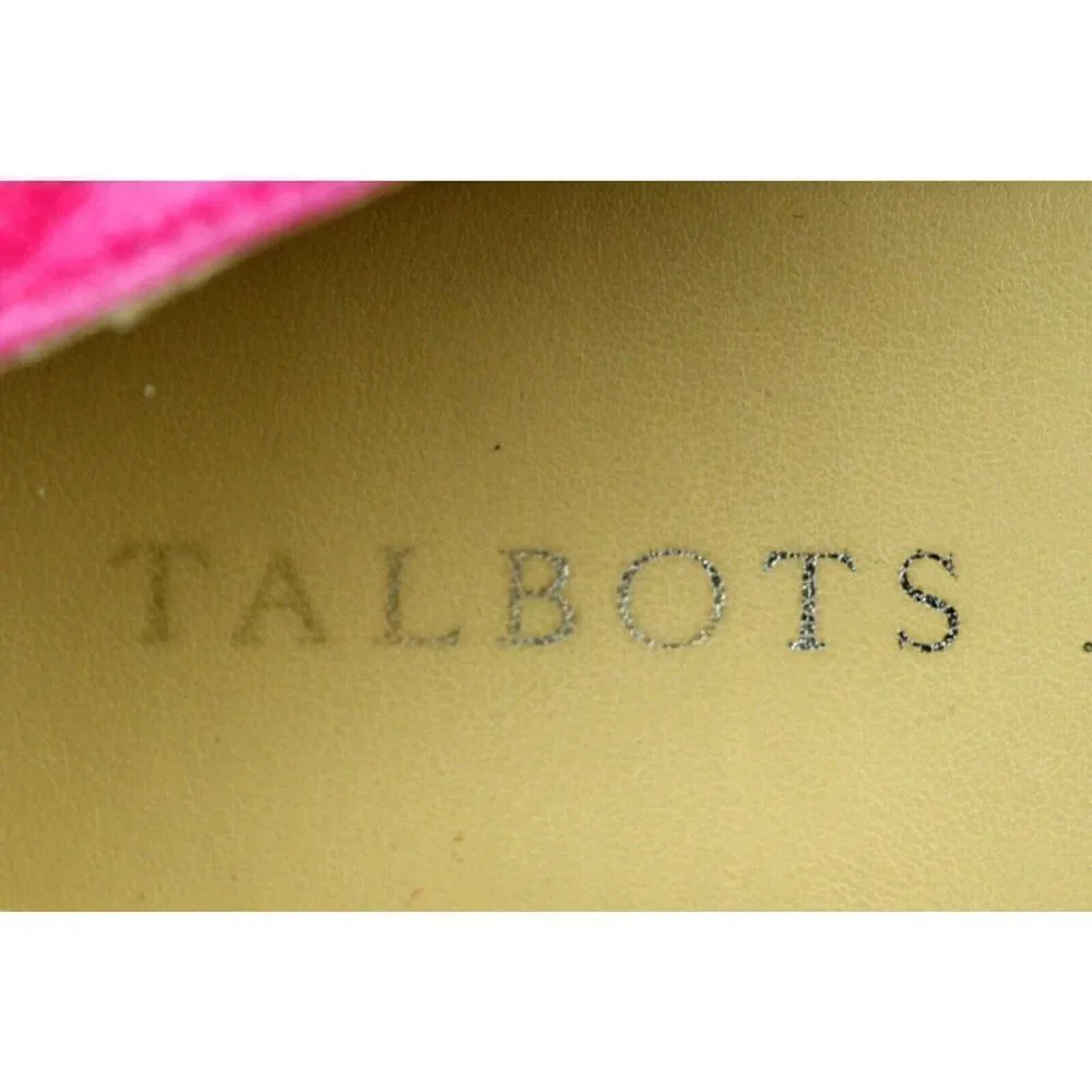Talbots FUCHSIA GENUINE LEATHER SUEDE LOAFER FLATS POINTED TOE SHOES Sz 8.5
